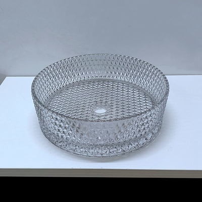 Luce italiana Gray Color Countertop di Crystal Glass Vessel Basins Transparent di progettazione