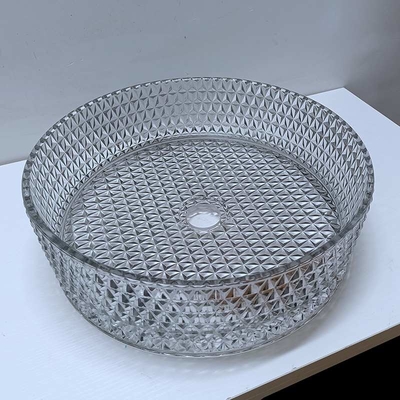 Luce italiana Gray Color Countertop di Crystal Glass Vessel Basins Transparent di progettazione