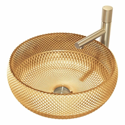 la mano di vetro rotonda del lavabo di 420mm lava 45mm Dia No Hole
