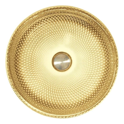 Colore di vetro dell'oro di Crystal Bath Wash Sinks In 18K dei bacini della nave del rivestimento elettrolitico