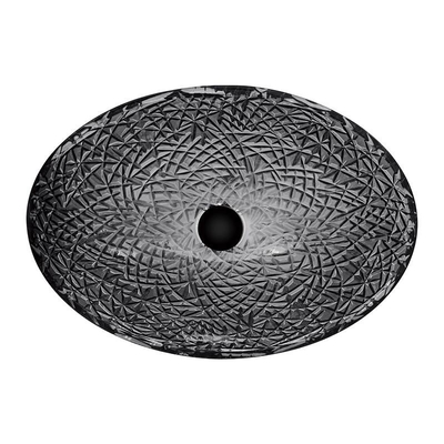 Lavandini di fusione sotto pressione neri trasparenti del controsoffitto del bagno di Crystal Glass Wash Basin Bowl