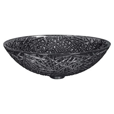 Lavandini di fusione sotto pressione neri trasparenti del controsoffitto del bagno di Crystal Glass Wash Basin Bowl