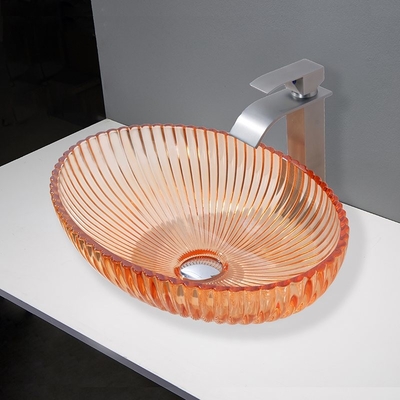 Lavabi da appoggio in vetro da appoggio realizzati in vetro per lavabo da bagno 530 mm