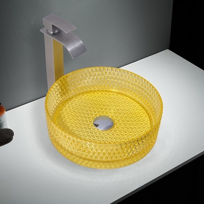 Lavabo Cilindro In Vetro Con Scarico Centrale Lavelli Da Appoggio