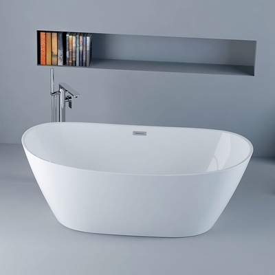 Vasca da bagno bianca splendente immersione in piedi libero con certificazioni CE CUPC