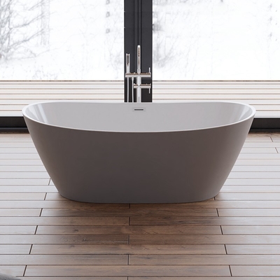 Matt Grigio vasca da bagno in piedi acrilica di forma ovale Bagno di immersione 1700*800mm