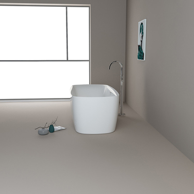Bagno moderno con scarico centrale facile da installare