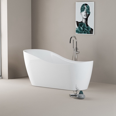 Bagno contemporaneo vasca da bagno in immersione indipendente con sistema di scarico centrale