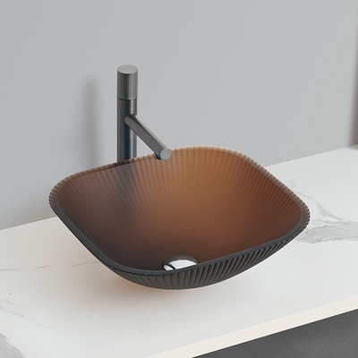 Bagno montato sul bancone vasche da bagno in acido Matt colore oro tè