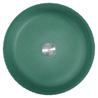 Matt Green Bagno vaschette con rubinetto senza sovrafflusso Vanità lavandini da tavolo