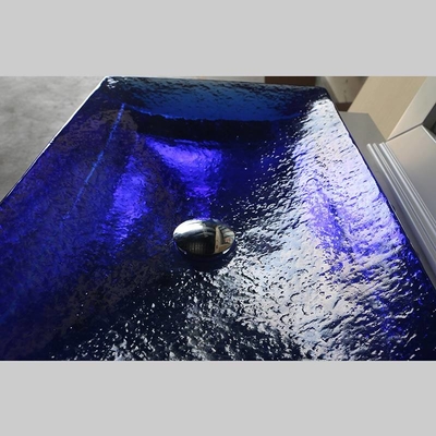 Bagno di vetro vetrato vasche da bagno colore blu cielo 40 kg pesante lavandini
