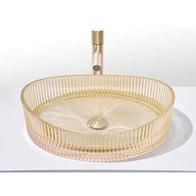 Moderne vasche di vetro con 12 mm di spessore centro scarico vasca di vetro