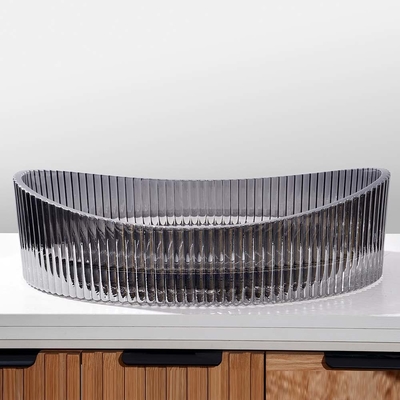 Moderno Ingot Glass Wash Bowl costruito con processo di produzione di fusione a stiro