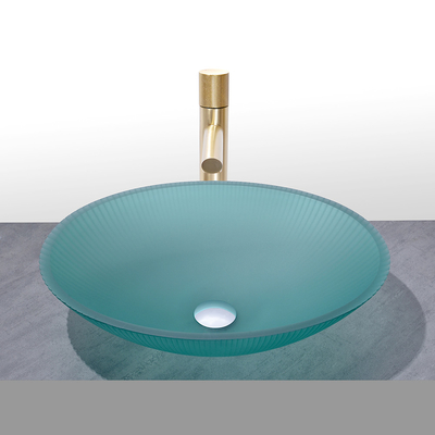 500*360*155mm Lavabo in vetro temperato con foro di scarico di 45mm