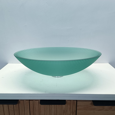 Vaso di lavaggio superiore in vetro ad alta durata con posizione di drenaggio centrale