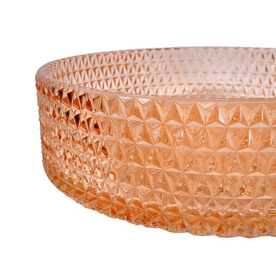 Lavandino di Diamond Round Wash Hand Basin Amber Color Glass Bowl Bathroom