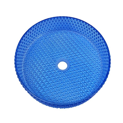 Intorno al tipo colore blu Crystal Diamond di vetro del lavabo del bagno di 120mm