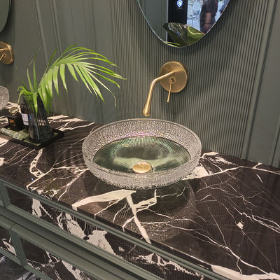 12 mm di spessore vasche di vetro rotonde vasche senza sovrafflusso rotondo spessore di 12 mm