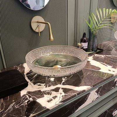 Eleganti lavandini rotondi con scarico da 1,77 pollici