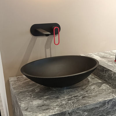 500*360*155mm Lavabo in vetro temperato facile da pulire senza sovrafflusso