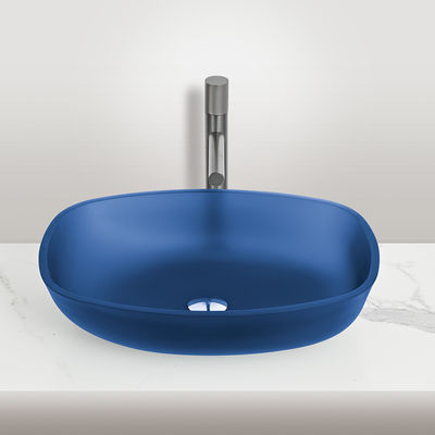 Forma di melone invernale Matt Vaso nero Vasca di vanità Basin senza sovrafflusso Nessun foro del rubinetto singolo foro